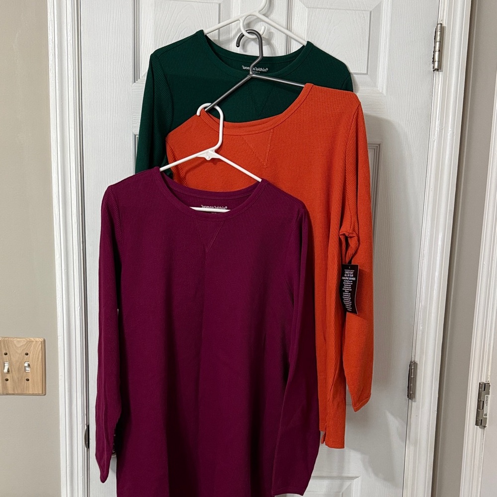 Woman Within Women's Tops - Purple, Orange, Green